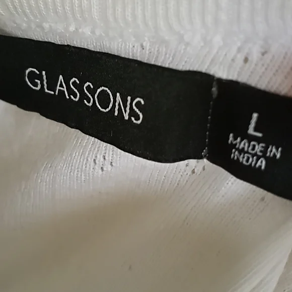 Glassons white crop top size L - Picture 4 of 4